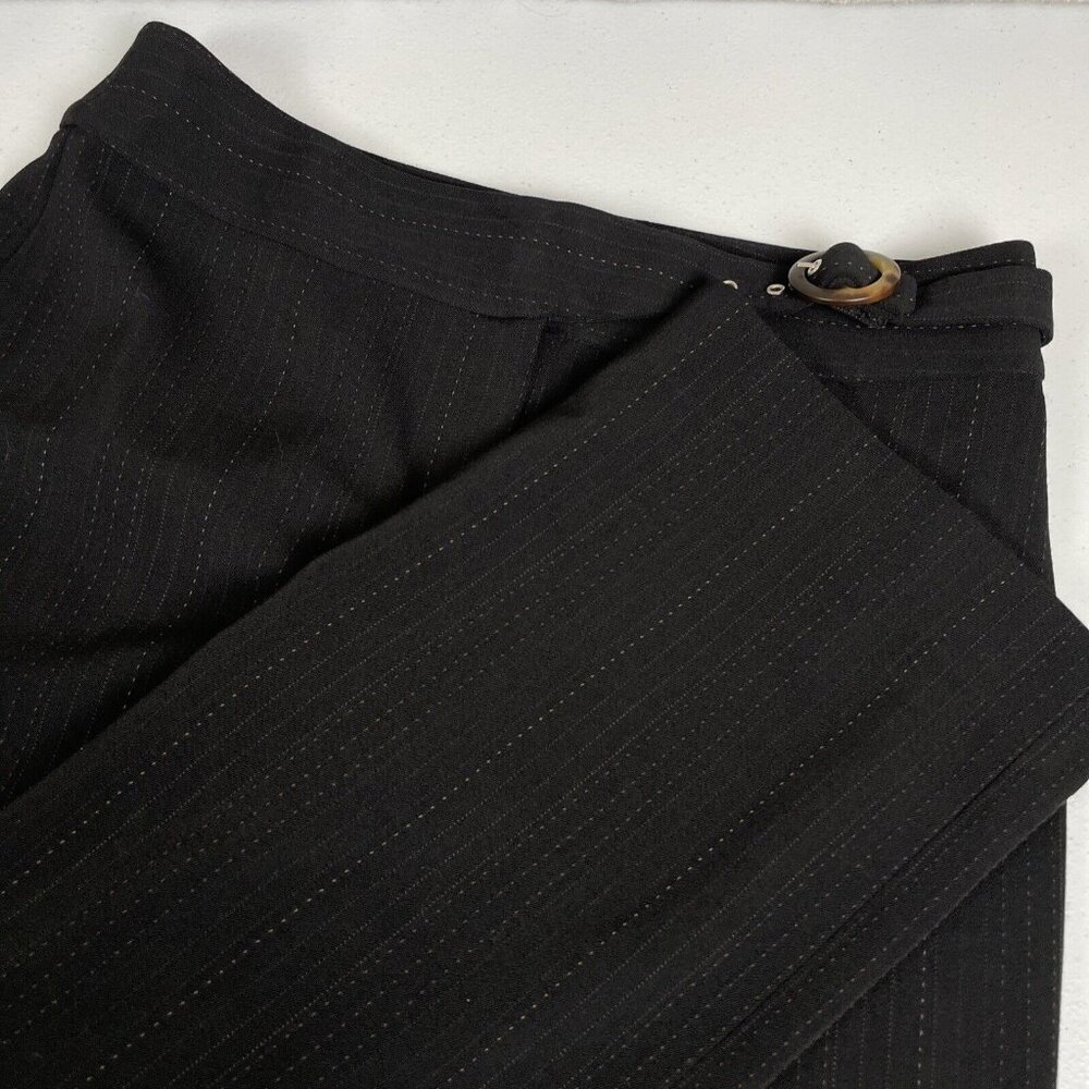 Notizie Pants Women's‎ Size 6 Black Polyester Wool Office Career Straight Leg